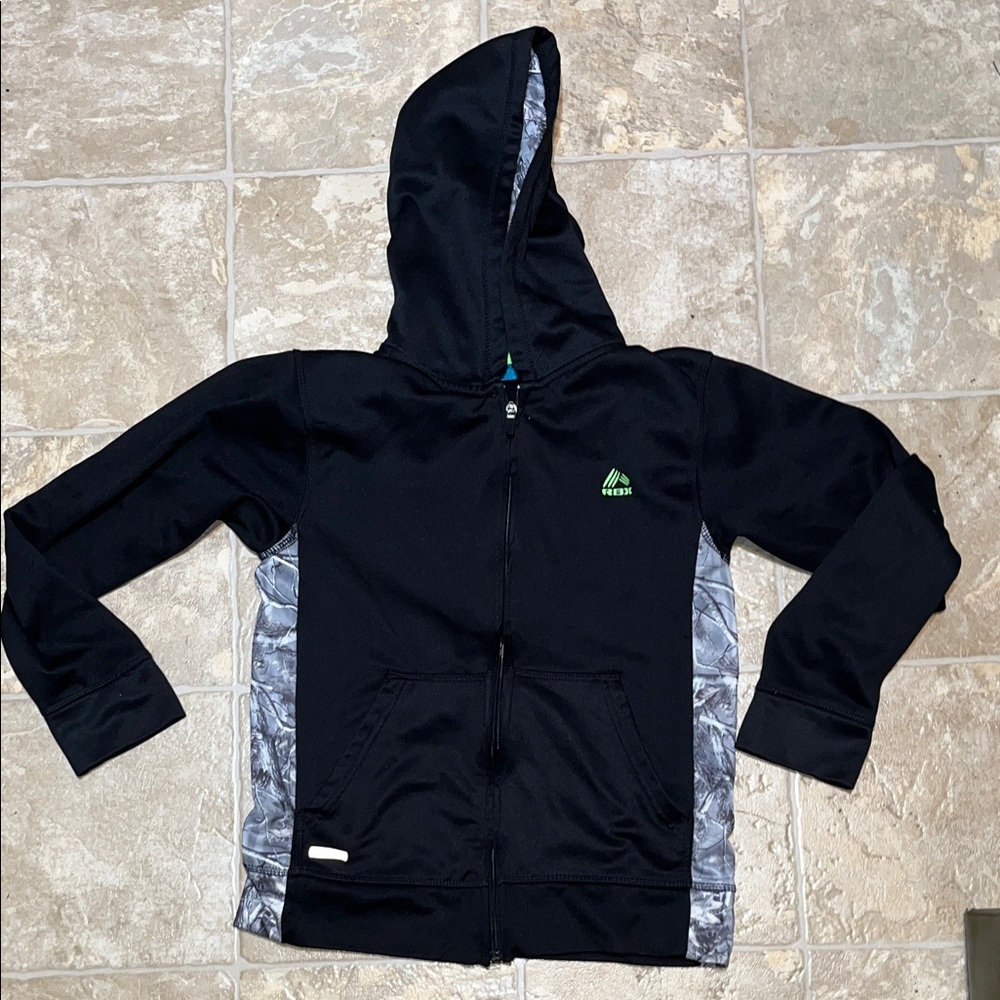 RBX Kids Black and Gray Camo Hoodie
